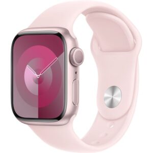 APPLE Watch Series 9 - 41 mm Pink Aluminium Case with Light Pink Sport Band  S M