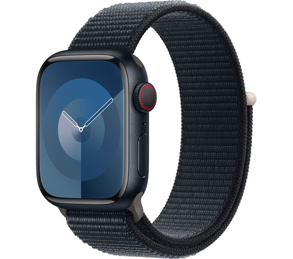 APPLE Watch Series 9 Cellular - 41 mm Midnight Case with Midnight Sport Loop