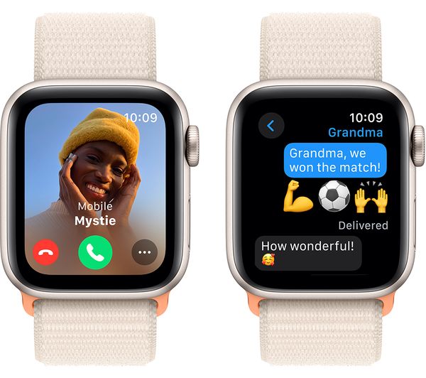 APPLE Watch SE Cellular (2023) - 40 mm Starlight Aluminium Case with Starlight Sport Loop - Image 4