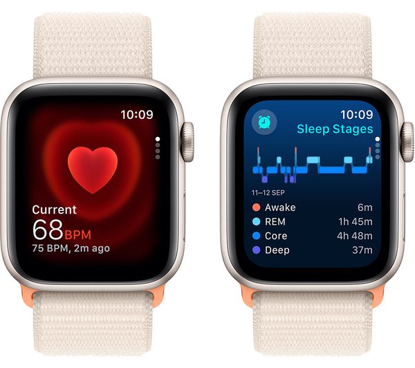 APPLE Watch SE Cellular (2023) - 40 mm Starlight Aluminium Case with Starlight Sport Loop - Image 5