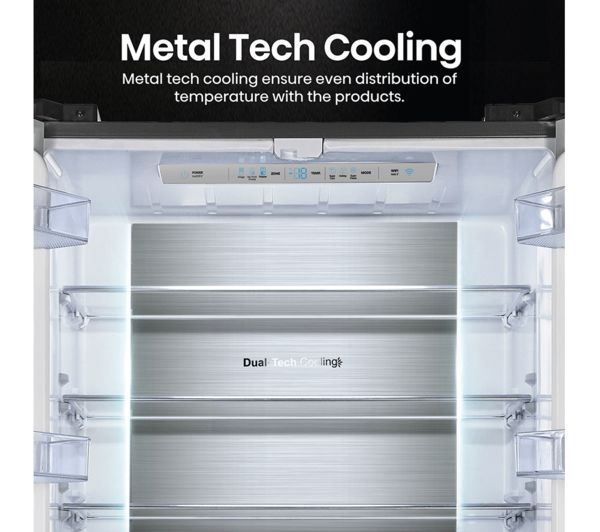 HISENSE PureFlat RQ563N4SF2 Fridge Freezer - Black Stainless Steel - Image 8