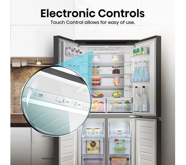 HISENSE PureFlat RQ563N4SF2 Fridge Freezer - Black Stainless Steel - Image 10