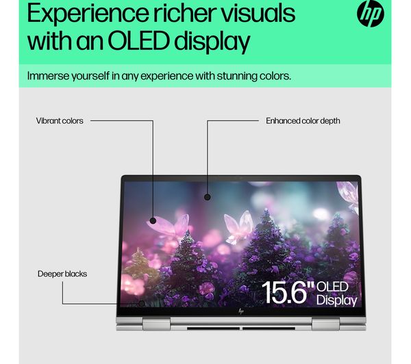 HP ENVY x360 15-fe0514na 15.6" 2 in 1 Laptop - Intel® Core™ i5 512 GB SSD Silver