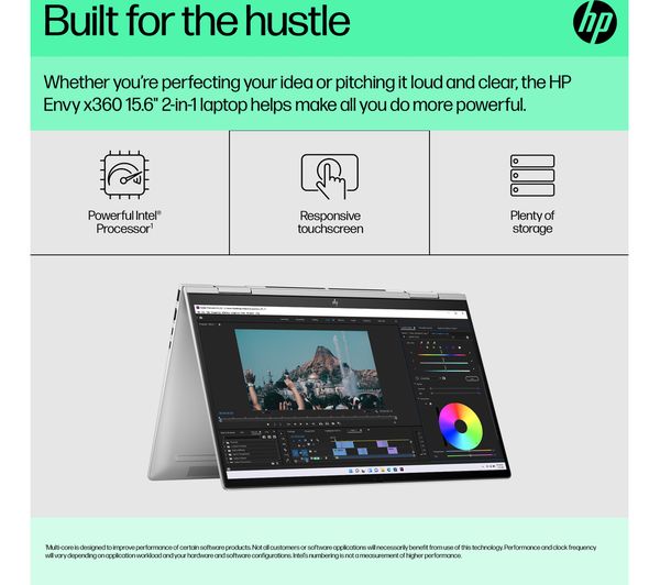 HP ENVY x360 15-fe0514na 15.6" 2 in 1 Laptop - Intel® Core™ i5 512 GB SSD Silver