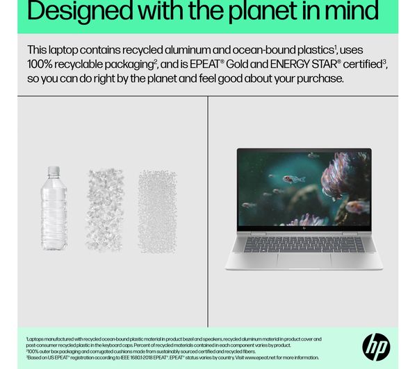 HP ENVY x360 15-fe0514na 15.6" 2 in 1 Laptop - Intel® Core™ i5 512 GB SSD Silver
