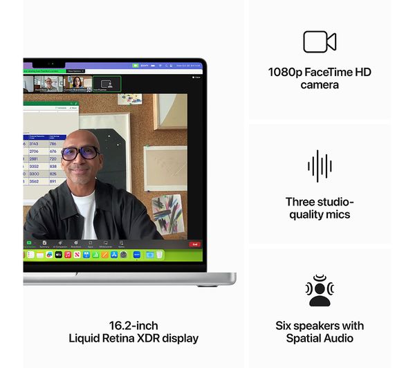 APPLE MacBook Pro 16" (2023) - M3 Pro 512 GB SSD Silver - Image 4