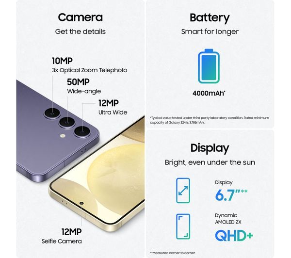 SAMSUNG Galaxy S24 - 256 GB Amber Yellow - Image 5