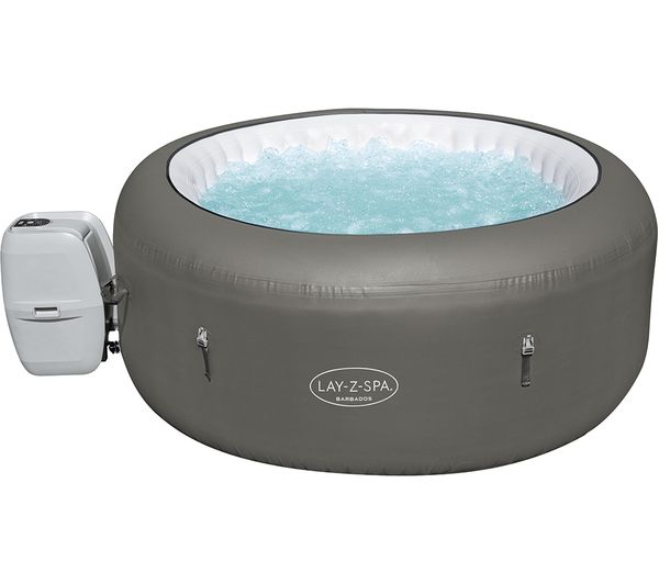 LAY-Z-SPA Barbados AirJet Smart Inflatable Hot Tub - Grey