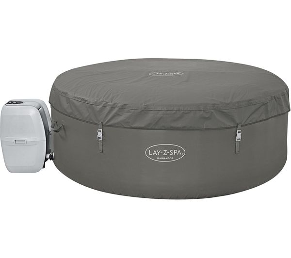 LAY-Z-SPA Barbados AirJet Smart Inflatable Hot Tub - Grey