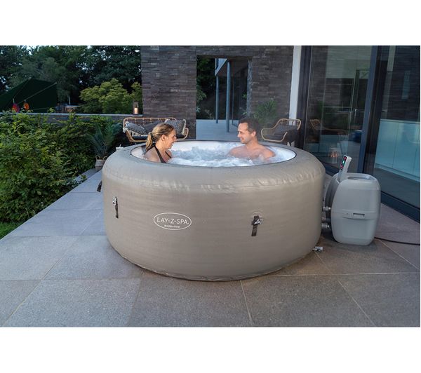 LAY-Z-SPA Barbados AirJet Smart Inflatable Hot Tub - Grey