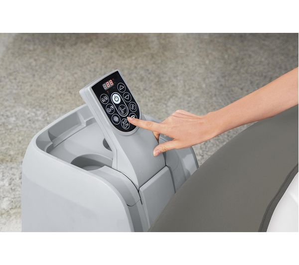 LAY-Z-SPA Barbados AirJet Smart Inflatable Hot Tub - Grey