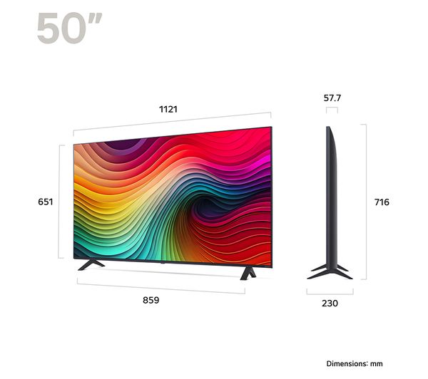 LG 50NANO81T6A 50 Smart 4K Ultra HD HDR LED TV with Amazon Alexa