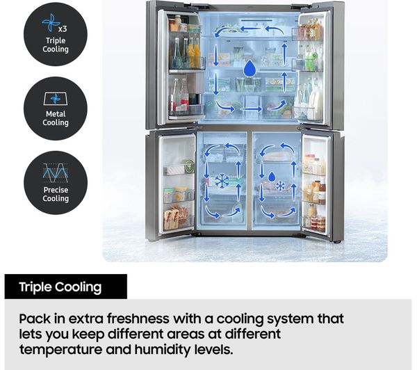 SAMSUNG Series 9 Beverage Center RF65DG960ESREU Smart Fridge Freezer - Stainless Silver