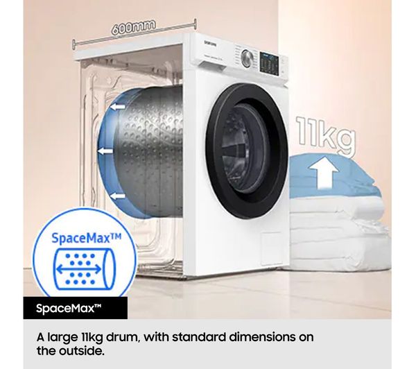 SAMSUNG Bespoke Series 8 AI Energy QuickDrive WW11DB8B95GBU1 WiFi-enabled 11 kg 1400 Spin Washing Machine - Black