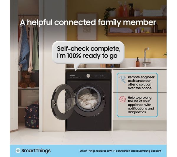 SAMSUNG Bespoke Series 8 AI Energy QuickDrive WW11DB8B95GBU1 WiFi-enabled 11 kg 1400 Spin Washing Machine - Black