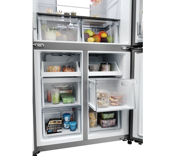 HAIER HCR7818DNMM American-Style Fridge Freezer - Silver - Image 12
