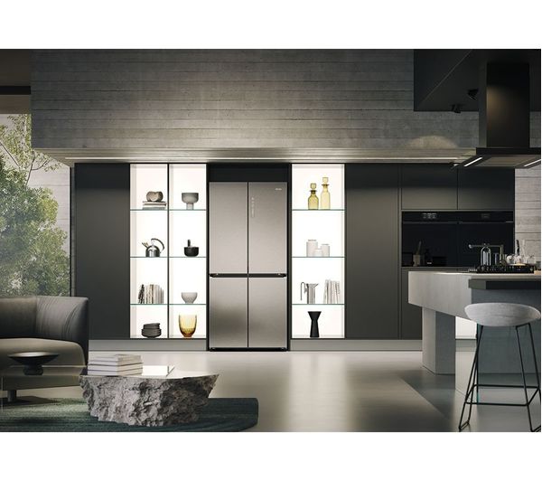 HAIER HCR7818DNMM American-Style Fridge Freezer - Silver - Image 14
