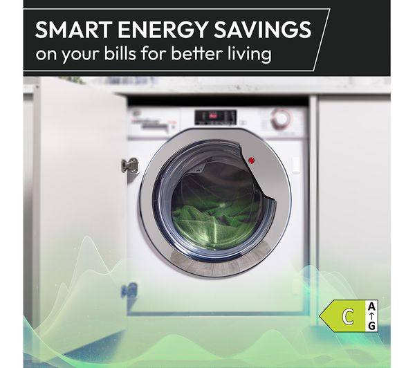 HOOVER H-Wash 300 Lite HBWS49D3ACBE-80 Integrated 9 kg 1400 Spin Washing Machine