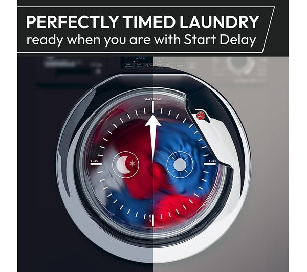 HOOVER H-Wash 300 Lite HBWS49D3ACBE-80 Integrated 9 kg 1400 Spin Washing Machine