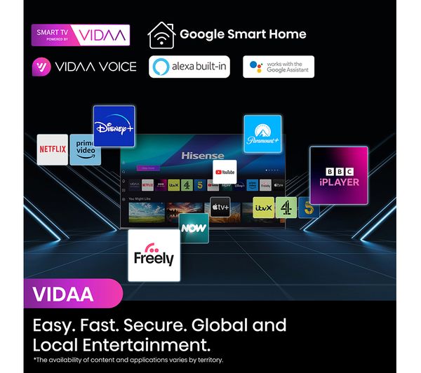 HISENSE 50E7NQTUK 50 Smart 4K Ultra HD HDR QLED TV with Amazon Alexa