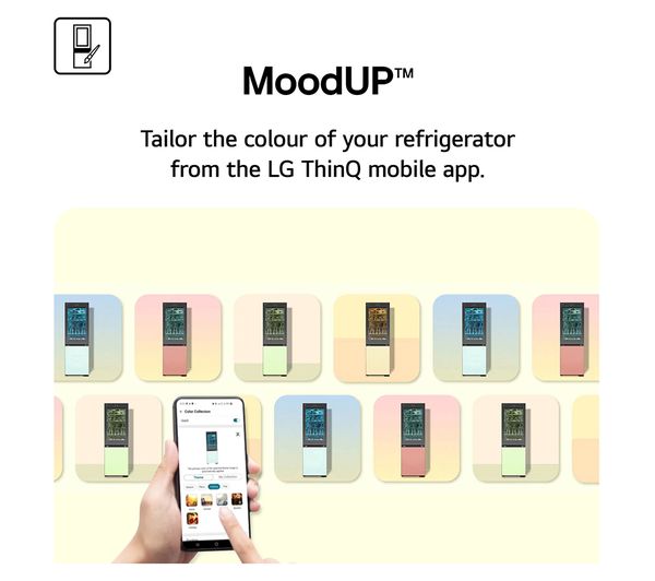 LG MoodUP InstaView GBG719MDNN Smart 60 40 Fridge Freezer - Colour Changing