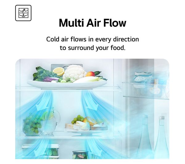 LG NatureFRESH GBV22NCCPY 70 30 Fridge Freezer - Prime Silver